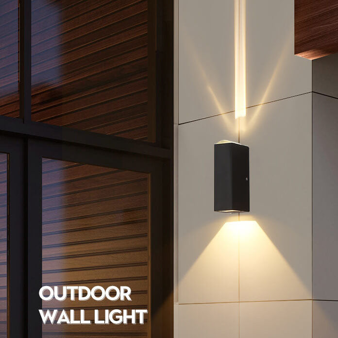AureaStone | Modern Sleek Black LED Outdoor Wall Sconce Lighting 9