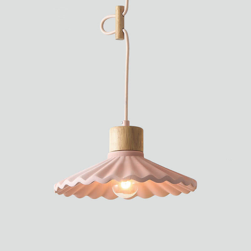 CementHue | Stylish Modern Scalloped Shade Pendant Light Fixture 13