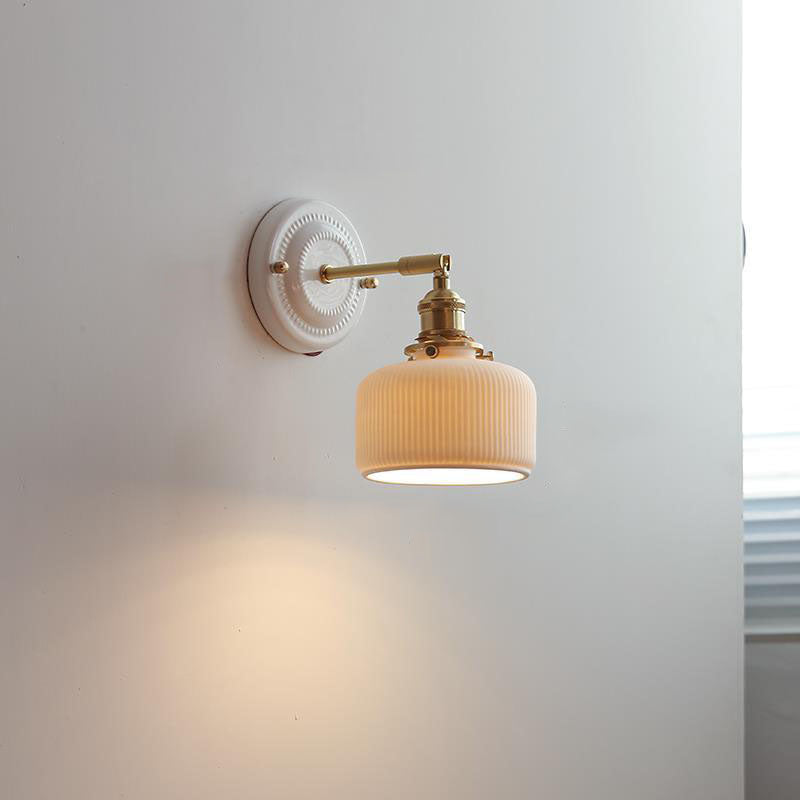 Ceramica | Elegant Vintage Ceramic Brass Wall Sconce Light Fixture 19