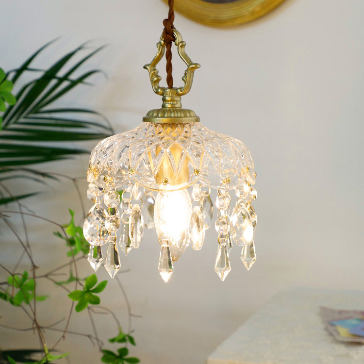 FloraCrystal | Elegant Vintage Floral Pendant Light Fixture 9