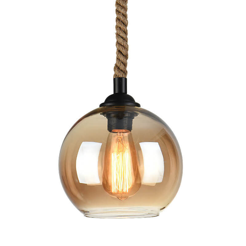 HempGlow | Modern Chic Glass Globe Kitchen Pendant Lighting Fixture 9