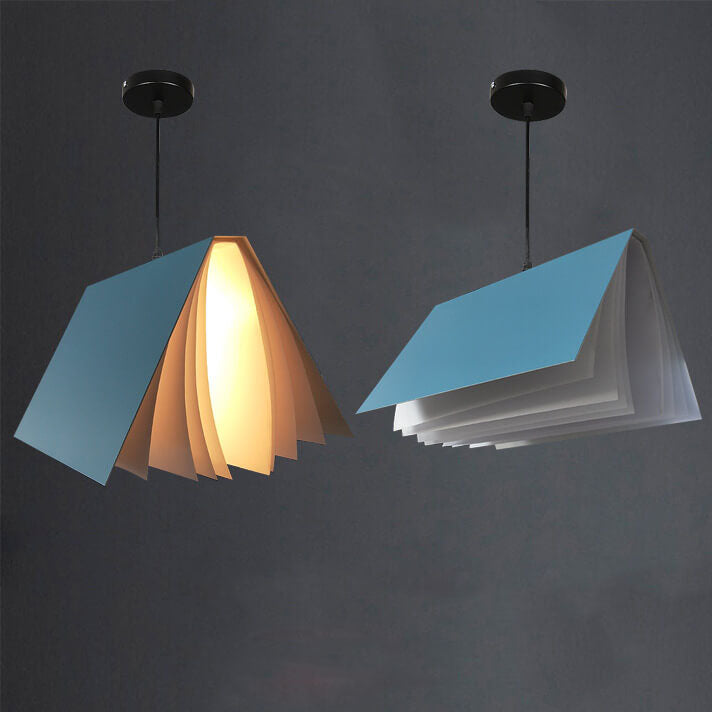 LiteratureGlow | Modern Black PVC Hanging Pendant Light Fixture 8