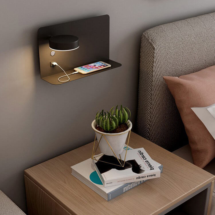 Luminara | Sleek Modern Iron USB Rechargeable Wall Sconce Lamp 10