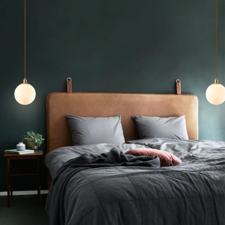 Lunara | Elegant Modern White Orb Pendant Light Fixture 9