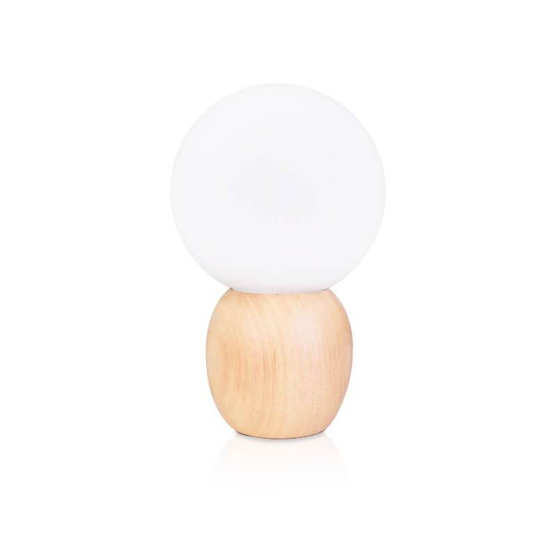 NordicGlow | Elegant Modern Wood and Glass Table Lamp 8