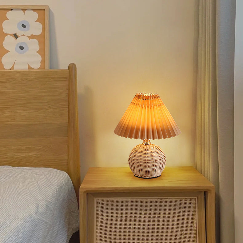 RattanGlow | Elegant Dimmable LED Table Lamp with Remote Control 11