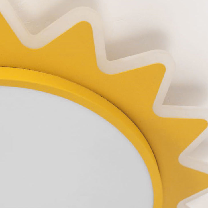 SolaraLight | Bright Cheerful Cartoon Sun Flush Mount Ceiling Fixture 8