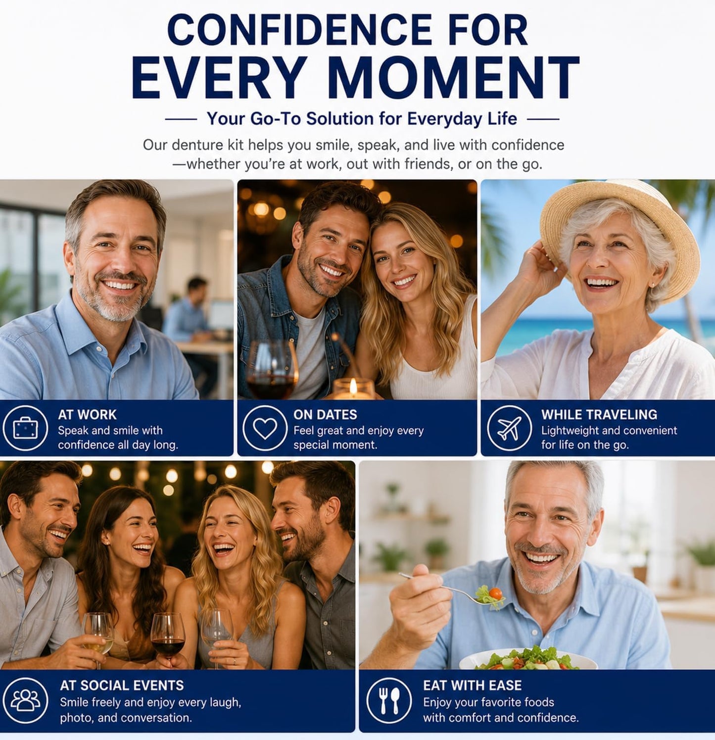 Temporary Denture Teeth | Custom Fit for Natural Smiles | Lightweight & Comfortable Solution for Everyday Confidence 7