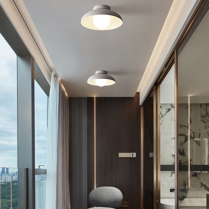 WabiSabiGlow | Elegant Modern Iron Glass Semi-Flush Mount Light 10