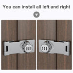 Tuzwa Combination Cam Lock – 3-Digit Resettable Cabinet Lock, 1,000 Codes, Zinc Alloy, Chrome Dials, 2/3-Hole Baseplate, Silver/Black