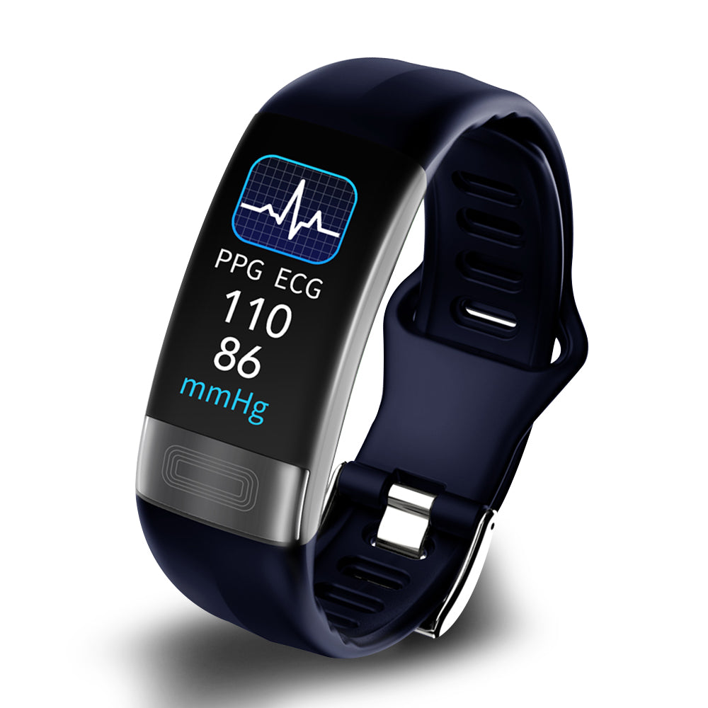 Tuzwa Smart Fitness Bracelet with ECG, Heart Rate & Blood Pressure Tracking – IP67 Activity Tracker, USB Charging, iOS & Android