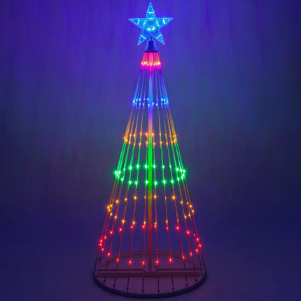 Outdoor Christmas Tree Lightshow, LED Christmas Tree Lights with 12 Modes, Animated Multicolor Christmas Light Show