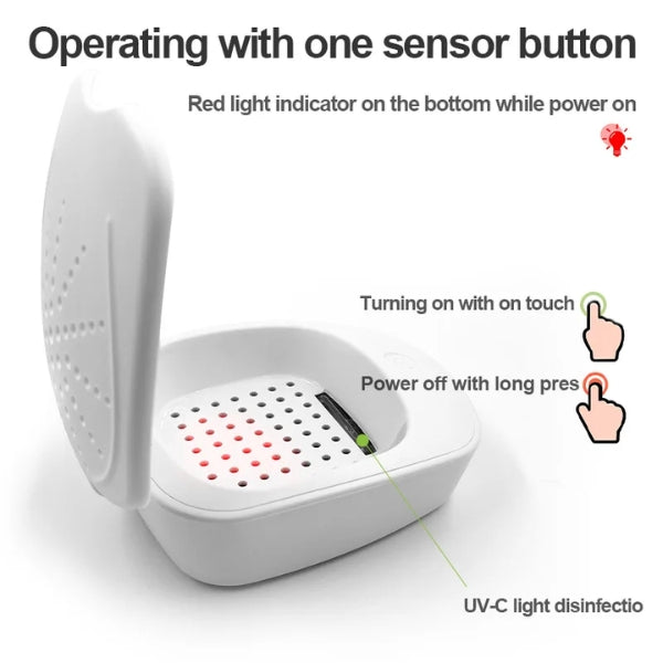 Hearing Aid Drying Box, Portable Hearing Aid Dryer with USB and Battery Power, Compact Hearing Aid Dehumidifier