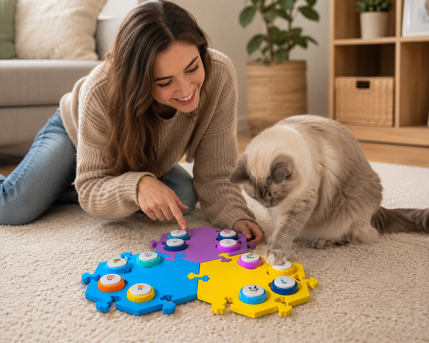Tuzwa | Recordable Dog Talking Buttons | Interactive Pet Communication Training Button Set with Voice Recording for Smarter Dog Learning