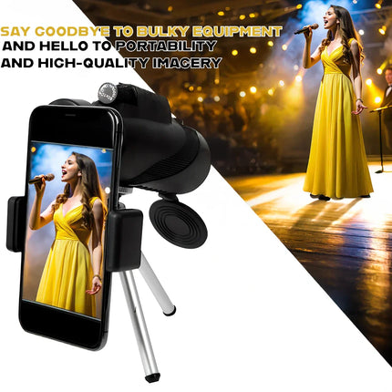Monocular Telescope 10x Magnification, Handheld Compact Telescope with Phone Clip and Tripod – image 4
