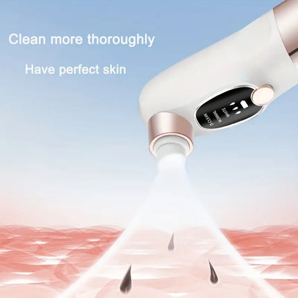 Blackhead Remover Tool Rechargeable 6 Suction Heads, Pore Vacuum with Dual Water Tank