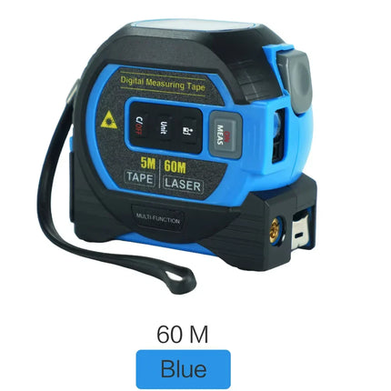 Laser Tape Measure, Electronic Distance Meter, Digital Measuring Tape with Retractable Steel Tape and Data Storage