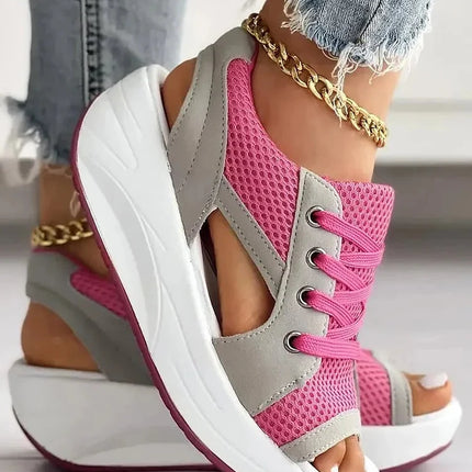Lace Up Sandals, Comfort Sandals with Memory Foam Sole – image 6