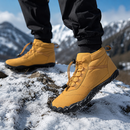 Snow Boots for Men, Waterproof Mens Winter Boots with Fleece Lining, Zero Drop Barefoot Boots with Wide Toe Box