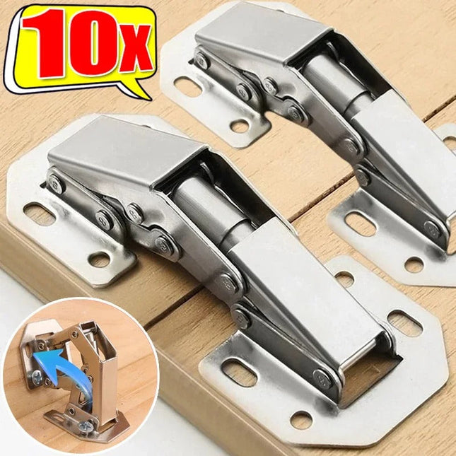 Soft Close Cabinet Door Hinges 10 Pack, Concealed Cabinet Hinges, Hidden Hinges for Frameless Doors, Cabinet Hardware