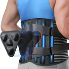 Back Brace for Lower Back Pain, Lumbar Brace with 4 Aluminum Support Strips and 3D Massage Pad, Back Support Belt