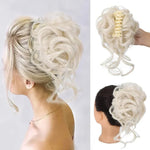 Tuzwa Curly Hair Bun Extension – Clip-In Synthetic Messy Bun Hairpiece, Natural-Look Volume, Multiple Colors