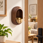 Door Chimes for Home and Business, Magnetic Door Chime for Entry Doors, Wooden Shop Door Bells with No Drilling