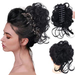 Tuzwa Curly Hair Bun Extension – Clip-In Synthetic Messy Bun Hairpiece, Natural-Look Volume, Multiple Colors