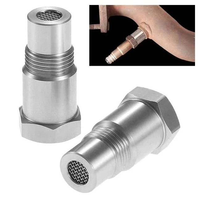O2 Sensor Adapter M18x1.5 with Mini Catalytic Converter, Oxygen Sensor Adapter for Check Engine Light Fix, CEL Fix