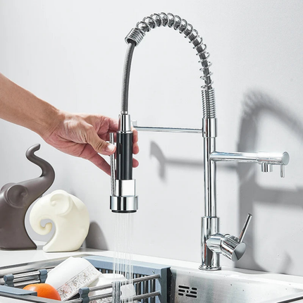 Pull Down Kitchen Faucet with Sprayer, Kitchen Sink Faucet for Hot and Cold Water – image 11