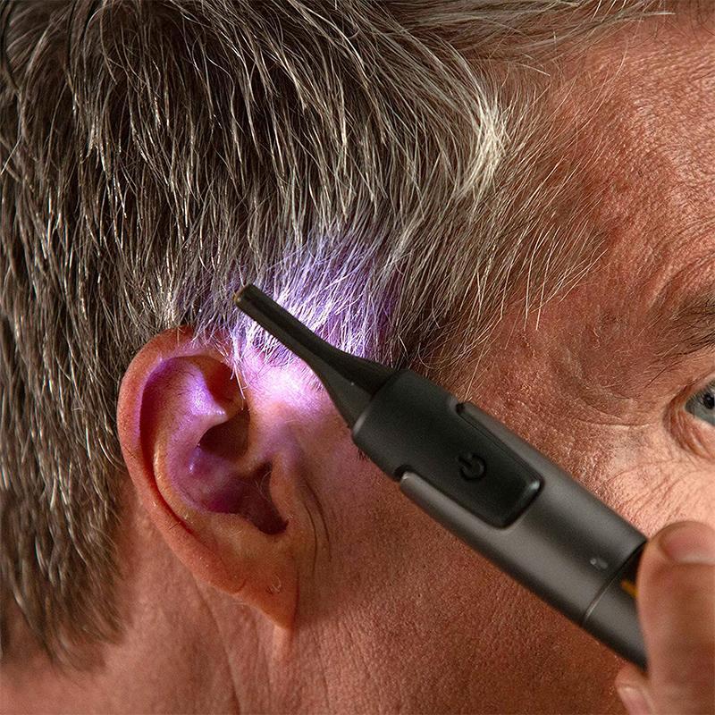 Tuzwa Precision Grooming Trimmer – Cordless Nose, Ear, Eyebrow, Beard & Mustache Detail Trimmer with Stainless Steel Blade & LED Light