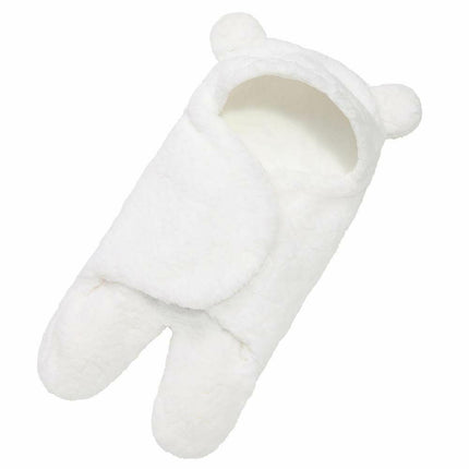 Baby Swaddle Sleeping Bag with Bear Hoodie, Newborn Swaddle Wrap, Adjustable Fit – image 9