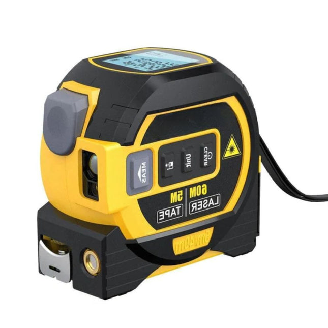Laser Tape Measure 3 in 1, Digital Measuring Tape with Backlit LCD, Laser Measure, Distance Measurer with Metal Tape