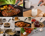 Digital Food Thermometer | Instant Read Meat Thermometer with LCD Display | Accurate Cooking Thermometer for BBQ, Grilling & Kitchen Use