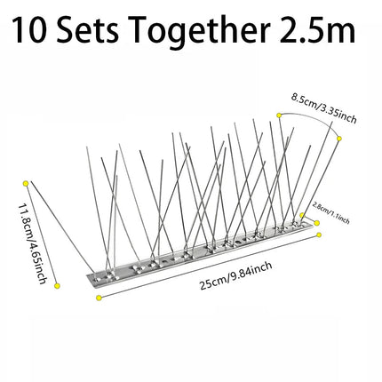 Outdoor Stainless Steel Bird Spikes, Pigeon Spikes for Ledges – image 5