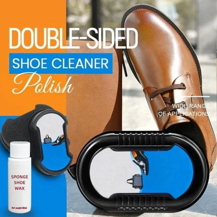 Shoe Polisher Dual Sponge, Instant Shine Leather Shoe Polish for Boots