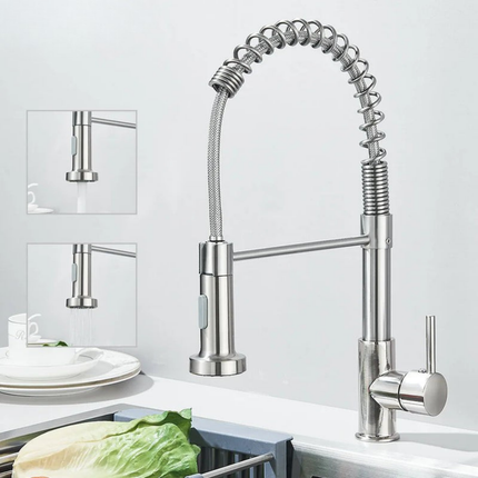 Kitchen Sink Faucet with Dual Swivel Spout, Kitchen Sink Faucet for Hot and Cold Water – image 13