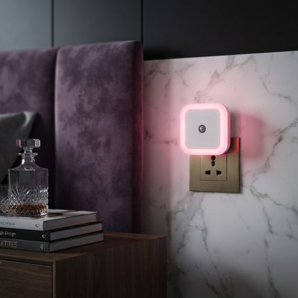 Plug In Night Light for Bedroom, Dusk to Dawn Night Light with Light Sensor, LED Night Lamp for Hallway and Bathroom