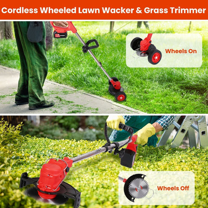 Weed Eater, Cordless Grass Trimmer and Lawn Edger with Extendable Shaft – image 4