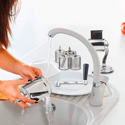Rotary Grater with 5 Drums, Food Shredder with Food Pusher – image 5