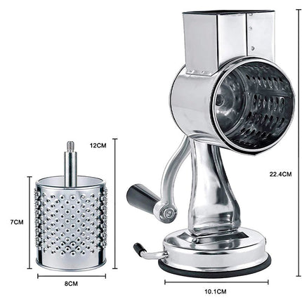 Hand Crank Food Slicer, Rotary Food Shredder with Food Pusher – image 6