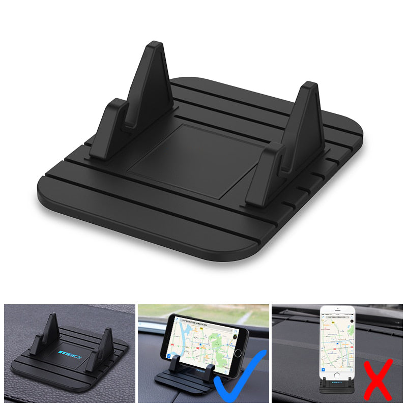Tuzwa Car Phone Holder for Dashboard – Non-Slip Silicone Phone Mount with 360° Rotation, Hands-Free GPS Stand