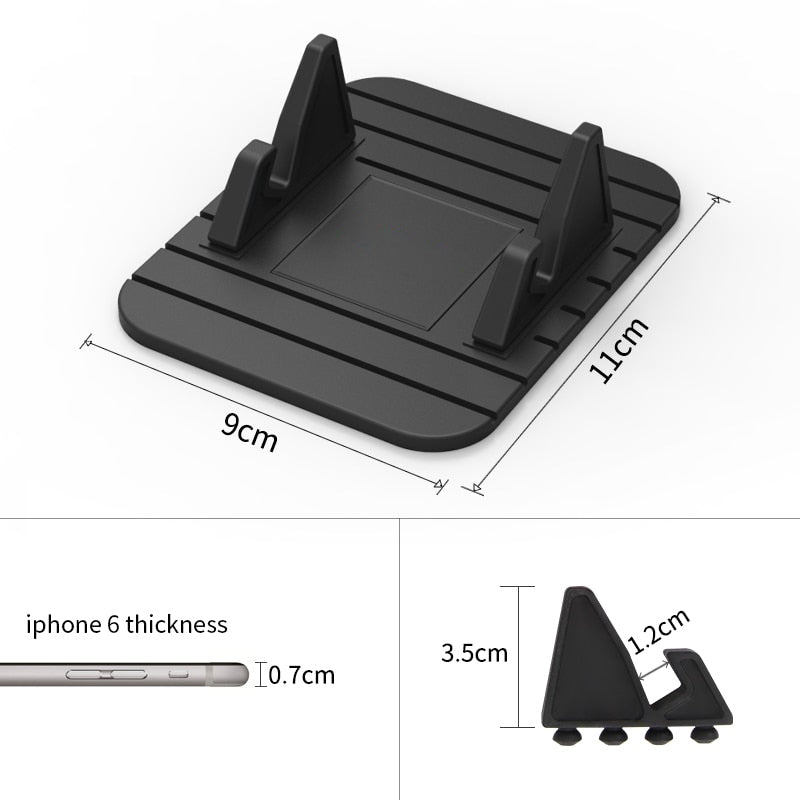 Tuzwa Car Phone Holder for Dashboard – Non-Slip Silicone Phone Mount with 360° Rotation, Hands-Free GPS Stand