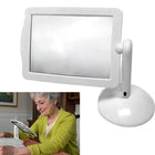 Page Magnifier for Reading, Hands Free Magnifying Glass with Light and Rotating Stand, LED Magnifier for Books