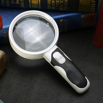 Lighted Magnifying Glass, 20x Handheld Magnifying Glass for Reading, Magnifier with Light for Crafts and Antiques