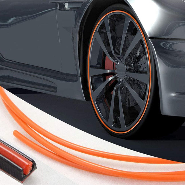 Wheel Rim Protector for Cars and Alloy Wheels, Rubber Wheel Rim Tape with Adhesive Backing for Curb Rash