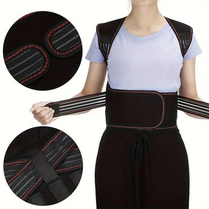 Back Brace for Pain Relief with 108 Magnets, Magnetic Heated Back Brace with Infrared Points – image 4