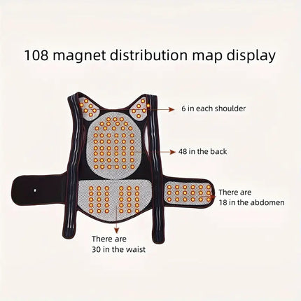 Back Brace for Pain Relief with 108 Magnets, Lumbar Support Brace