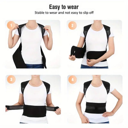 Back Brace for Pain Relief with 108 Magnets, Magnetic Heated Back Brace with Infrared Points – image 5