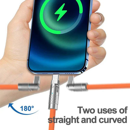 USB C Cable 180 Degree Rotating, Micro USB Cable, Fast Phone Charging Cord with LED Indicator – image 7